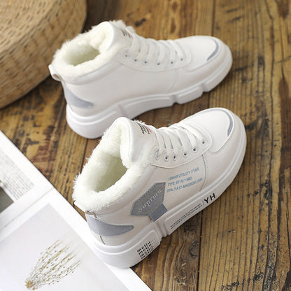 Damen Sneaker Hoch Hoher Schaft Kuschelig Trendig
