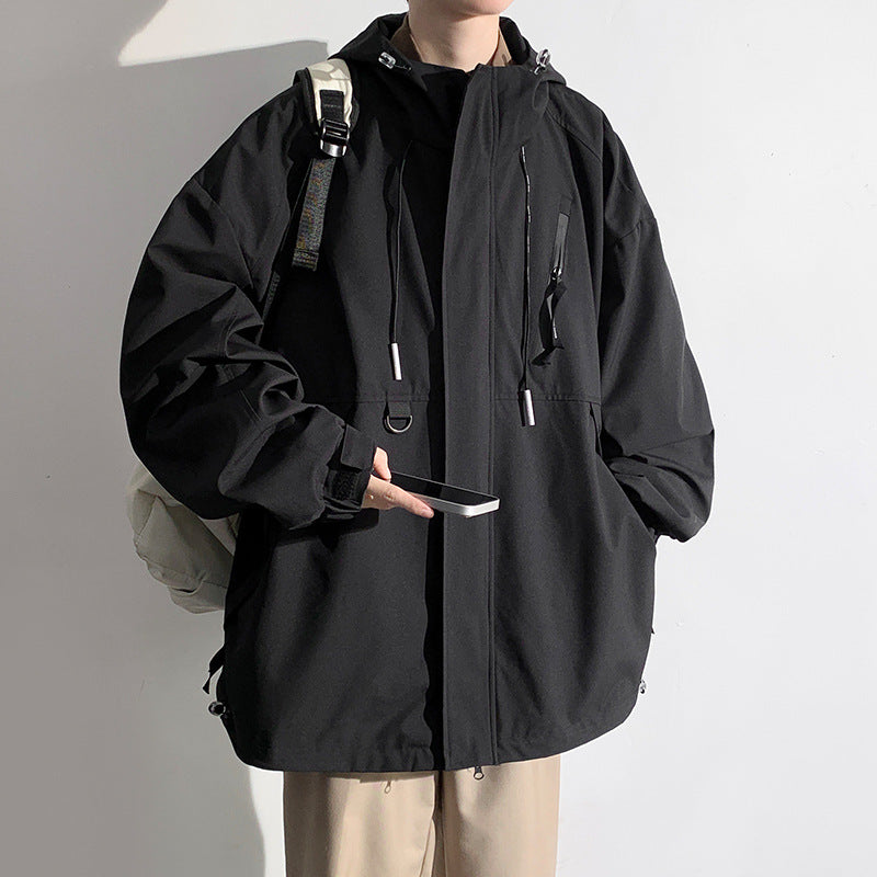 Herren Winterjacke Wetterfest Mit Kapuze und Taschen