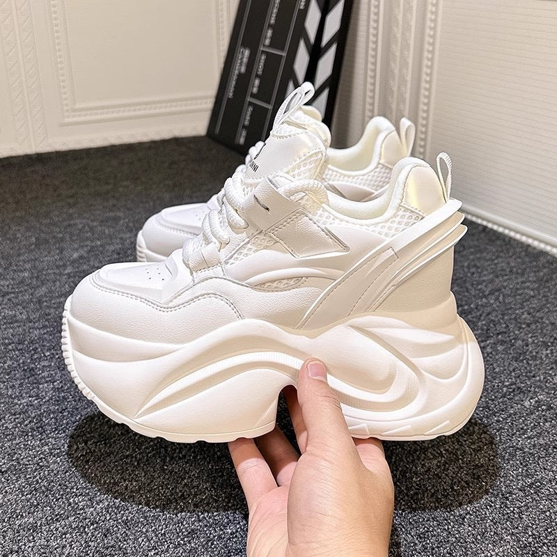 Damen Plateau-Sneaker Bequem Atmungsaktiv Hochwertig