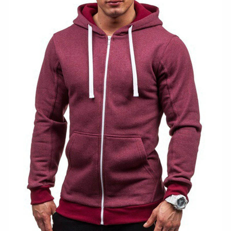 Herren Sportjacke Sweatjacke Reißverschluss Taschen Modern