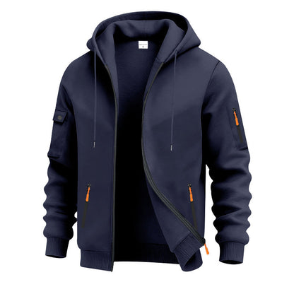 Herren Outdoor Kapuzenjacke Funktionstaschen Wasserabweisend