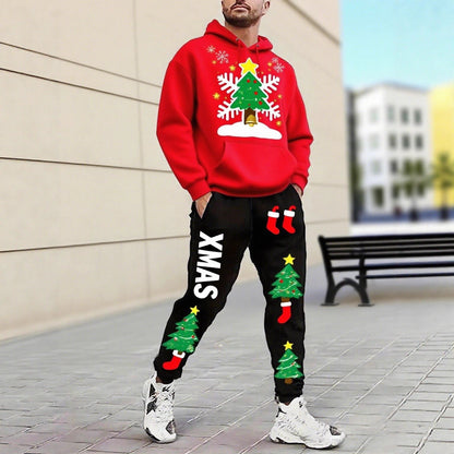 Weihnachts Pullover Set Herren Kapuzenpullover Jogginghose