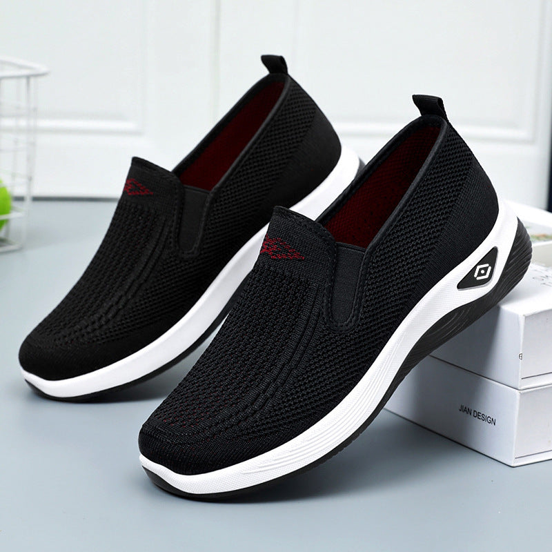 Damen Sportschuhe Bequem Slip-On Atmungsaktiv Weiß