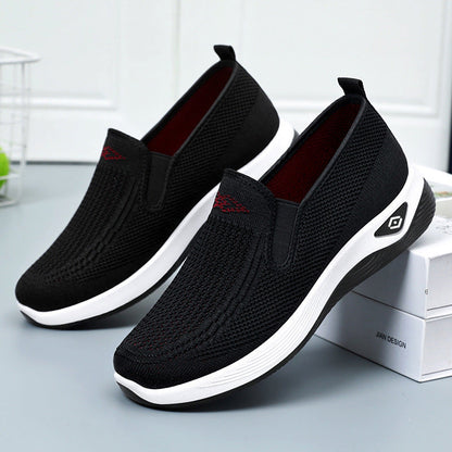 Damen Sportschuhe Bequem Slip-On Atmungsaktiv Weiß
