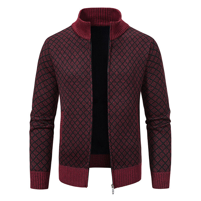 Herren Strickjacke Modern Zipper Hochwertig