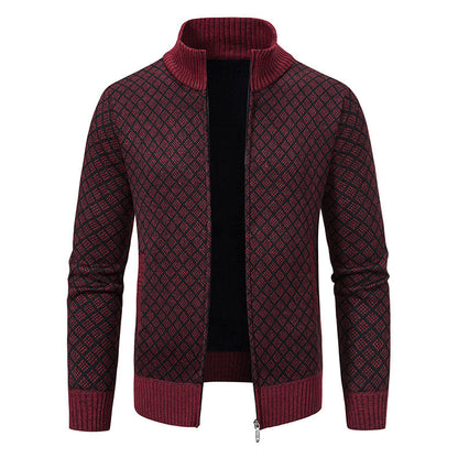 Herren Strickjacke Modern Zipper Hochwertig