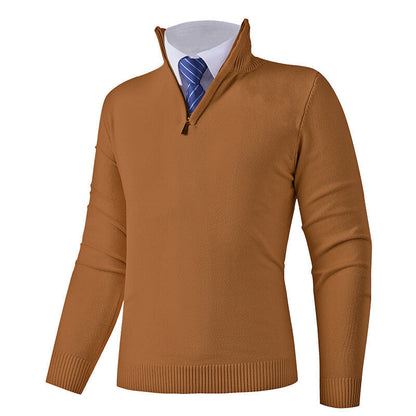 Herren Strickpullover Modern Elastisch Reißverschluss