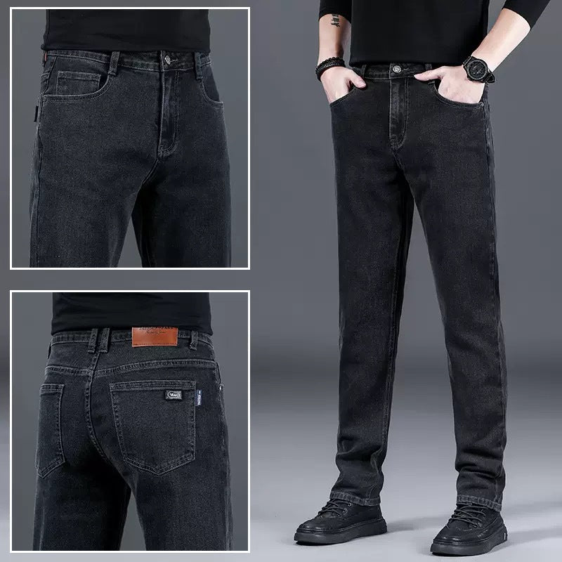 Herren Jeans Slim Fit Weich Denim Modern