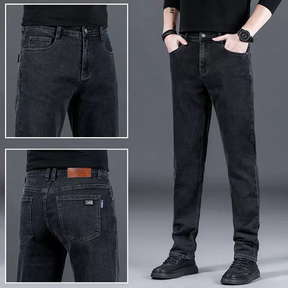 Herren Jeans Slim Fit Weich Denim Modern