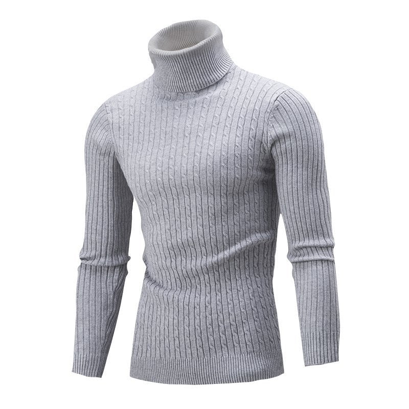 Herren Strickpullover Rollkragen Hochwertig Elegent