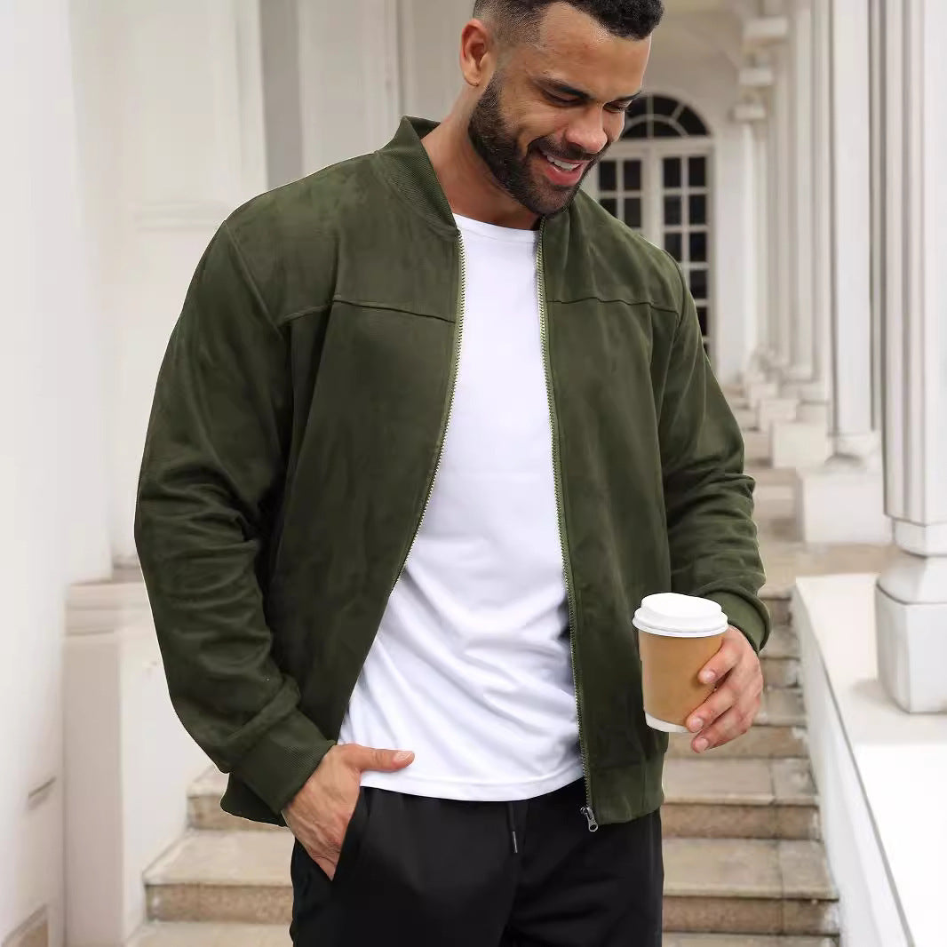 Herren Sportjacke Lässig mit Taschen Grau