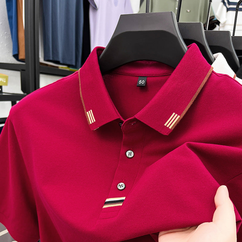 Herren Poloshirt Elegantes Piqué-Shirt Mit Kontrastdetails