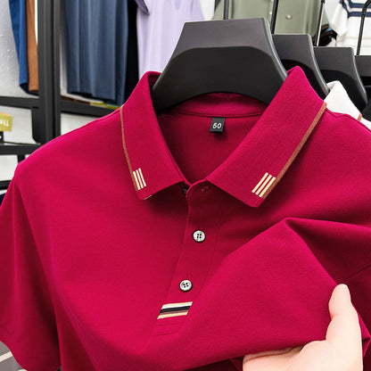 Herren Poloshirt Elegantes Piqué-Shirt Mit Kontrastdetails