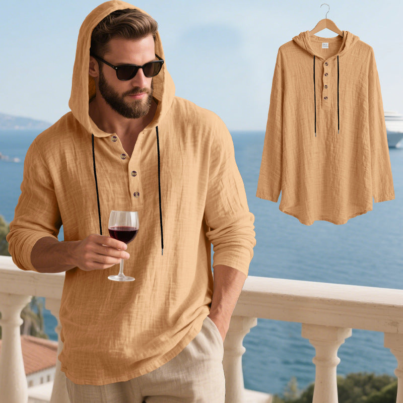 Herren Kapuzenshirt Weich Baumwolle Bequem Mit Taschen