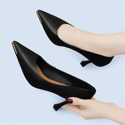 Damen High Heels Elegante Absatz Schuhe Schwarz - BerlinGlamour