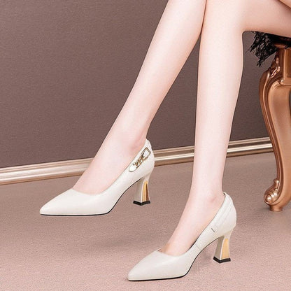 Damen Pumps Hochhackig mit Schnalle und Absatz