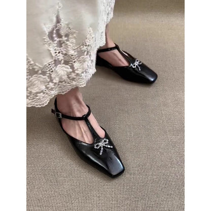 Elegante Damen Slingback Schuhe mit Schmuckdetail Glitzer
