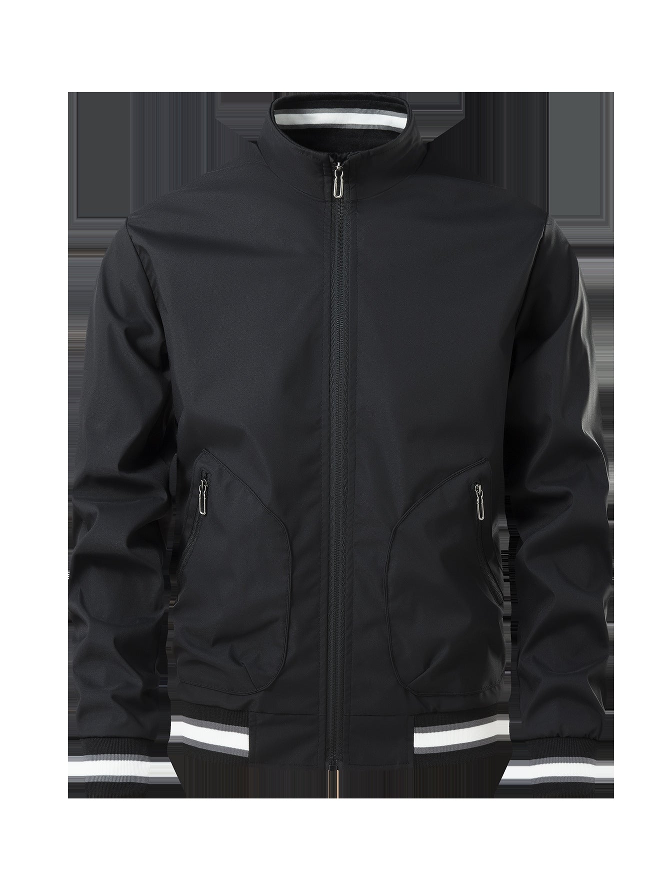 Herren Übergangsjacke Sportlich Reißverschluss Taschen Warm
