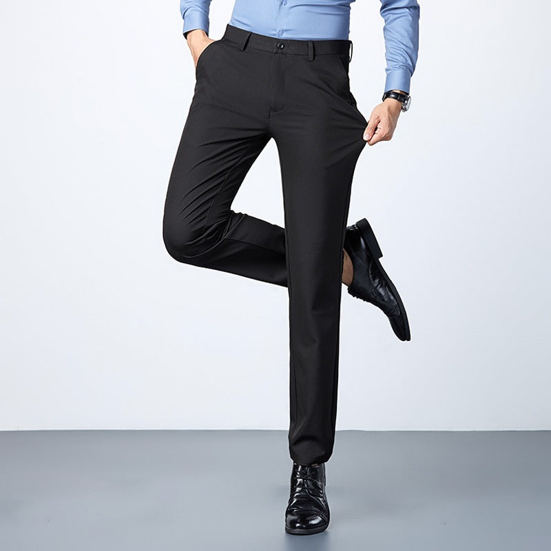 Herren Anzughose Klassisch Schwarz Slimfit