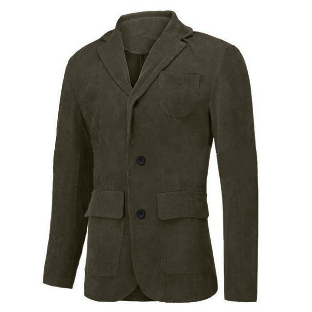 Herren Cordblazer Modern mit Vielen Taschen Slim Fit