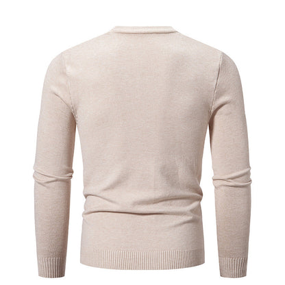 Herren Pullover Rundhals Weich Strick Klassisch