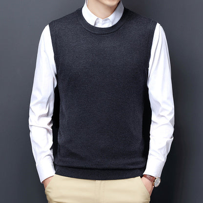 Herren Strickweste Elegante Grau Modern