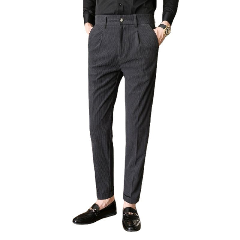 Elegante Herren Anzughose Schwarz Modern