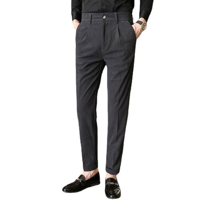 Elegante Herren Anzughose Schwarz Modern