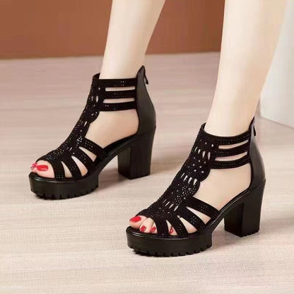 Damen High Heels Sandalen Elegant Schmal - BerlinGlamour