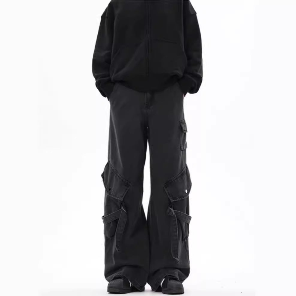 Damen Cargo-Hose Bequem Weite Passform Mit Seitentaschen - BerlinGlamour