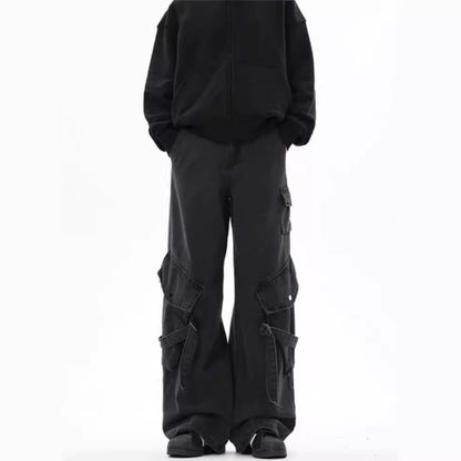 Damen Cargo-Hose Bequem Weite Passform Mit Seitentaschen - BerlinGlamour