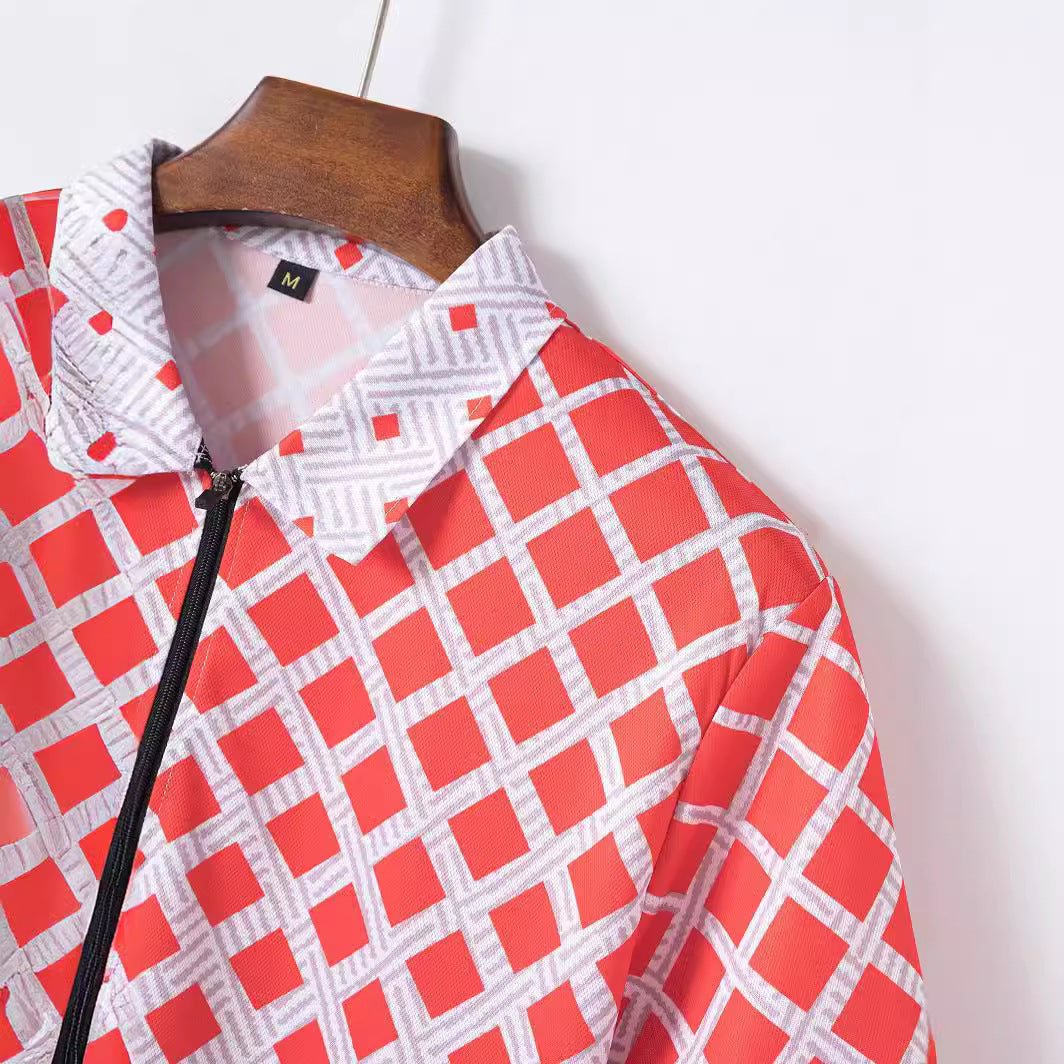 Herren Sportset Kurzarm Reißverschluss Modern - BerlinGlamour