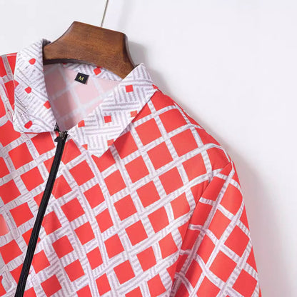 Herren Sportset Kurzarm Reißverschluss Modern - BerlinGlamour