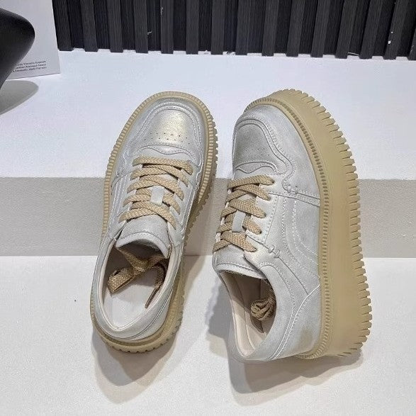 Damen Plateau Sneaker Bequem Dämpfend Mode