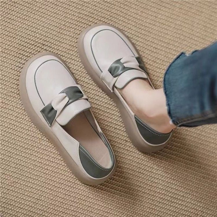 Damen Sneaker Mokassin Comfort Schleifen Bequemheit