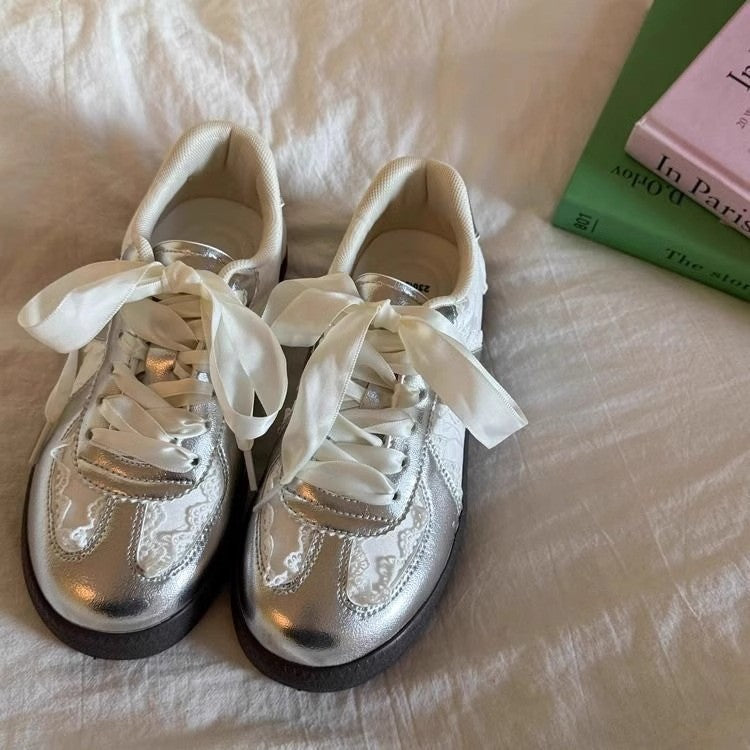 Damen Sneaker Spitze Elegant Komfortabel Schuhe