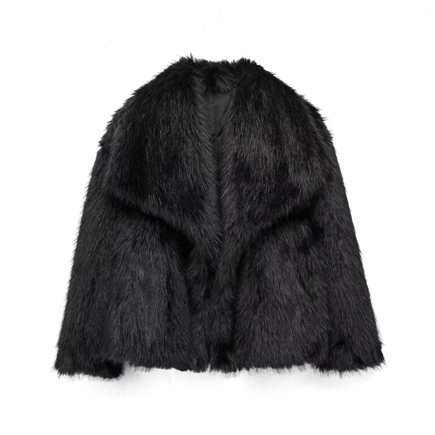 Kunstfelljacke Damen Luxus Warm Elegant