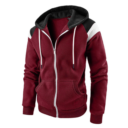 Herren Kapuzenzipper Sportlich Modern