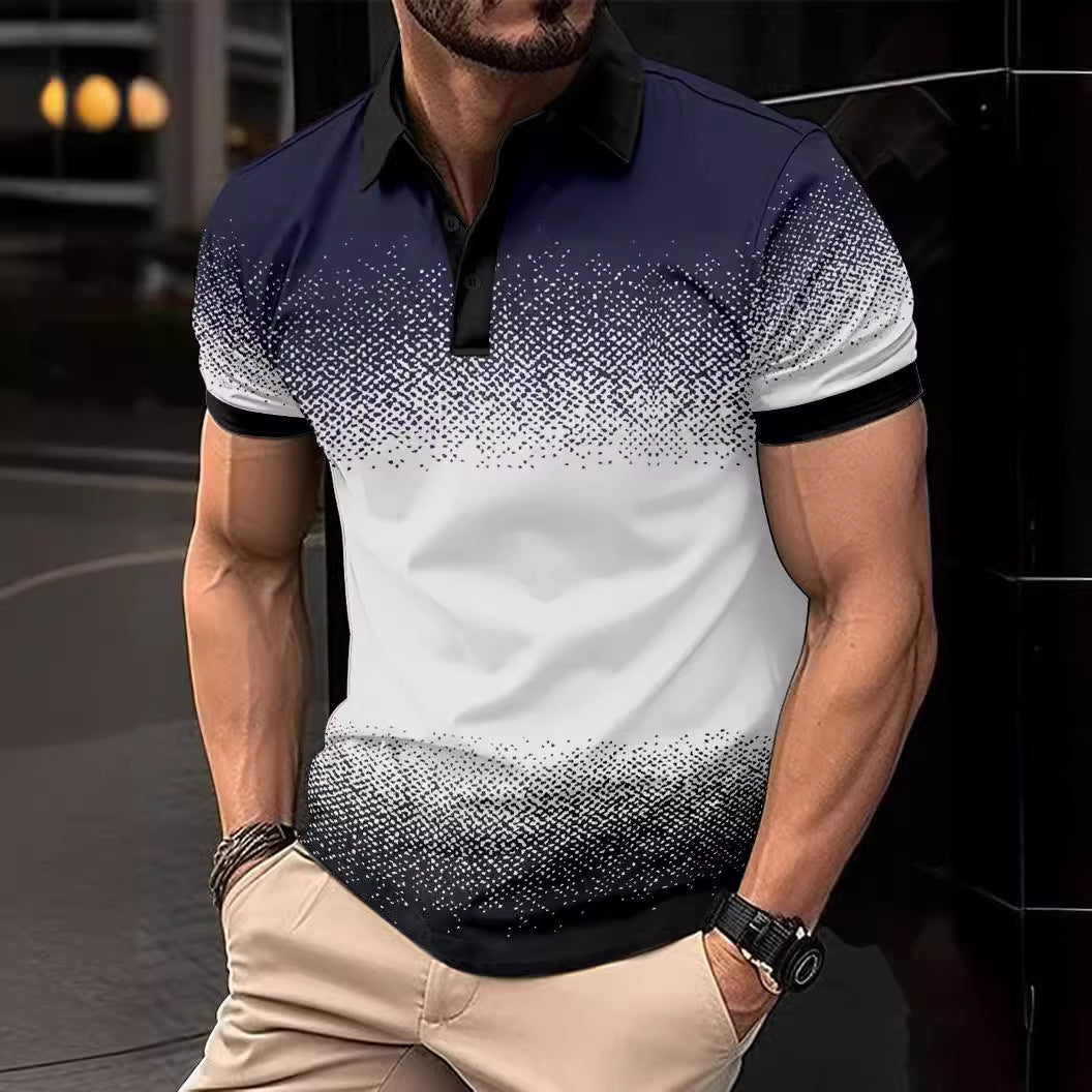 Herren Polo-Shirt Modern Gradient Farben - BerlinGlamour