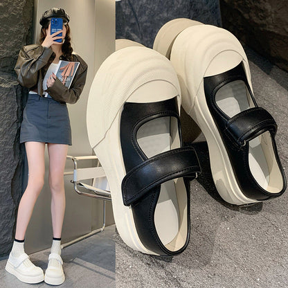 Damen Sneaker Slip-On mit Klettverschluss Modisch Breit