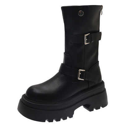 Damen Stiefel Kniehoch Schuhe Modisch Robust