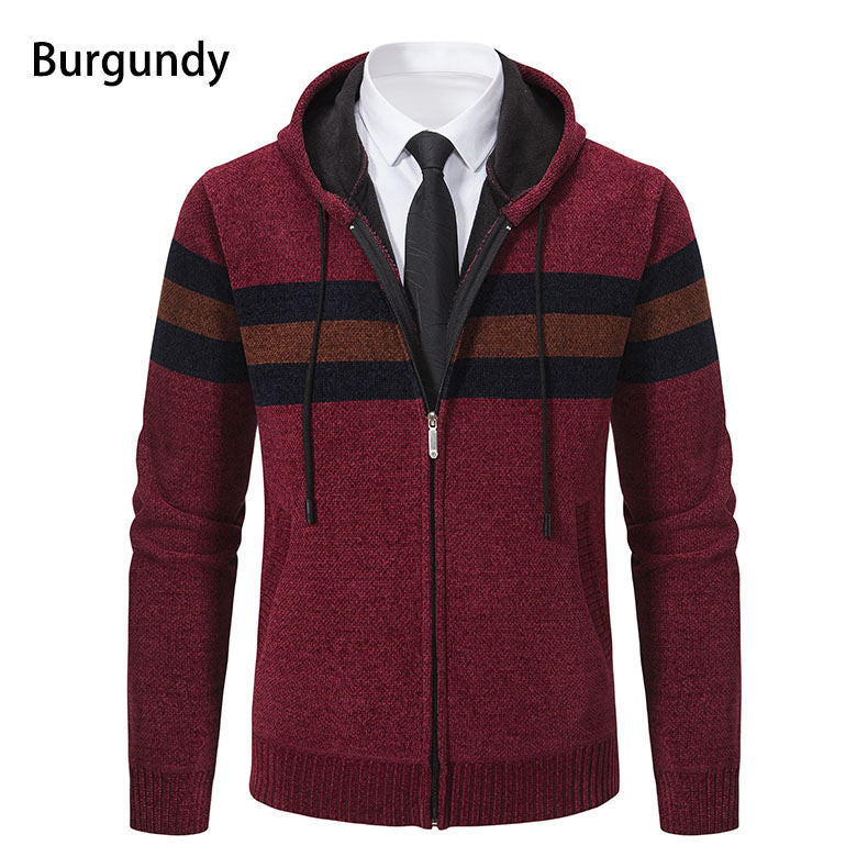 Herren Kapuzenjacke Modisch Strukturiert Elegant