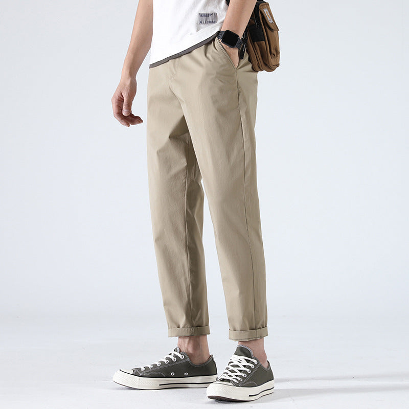 Herren Chino Hose Bequem mit elastischem Bund und Seiten Taschen