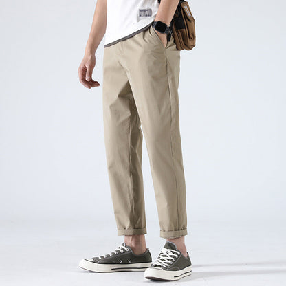 Herren Chino Hose Bequem mit elastischem Bund und Seiten Taschen