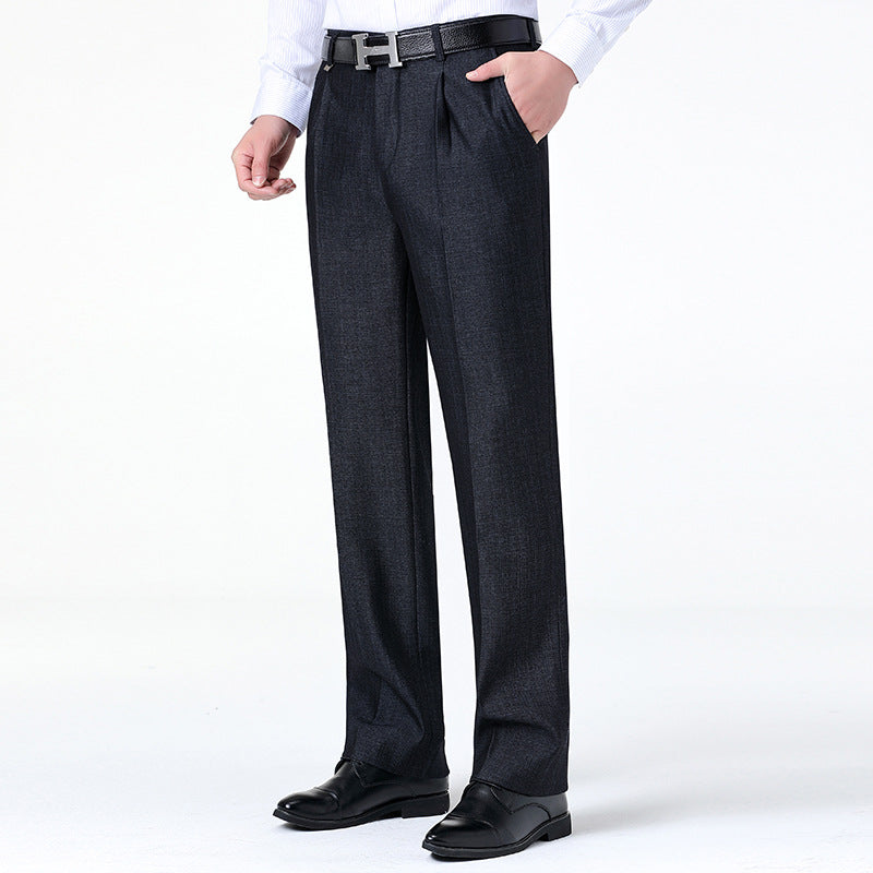 Herren Anzughose Elegant Klassisch Schwarze Slim-Fit Hose