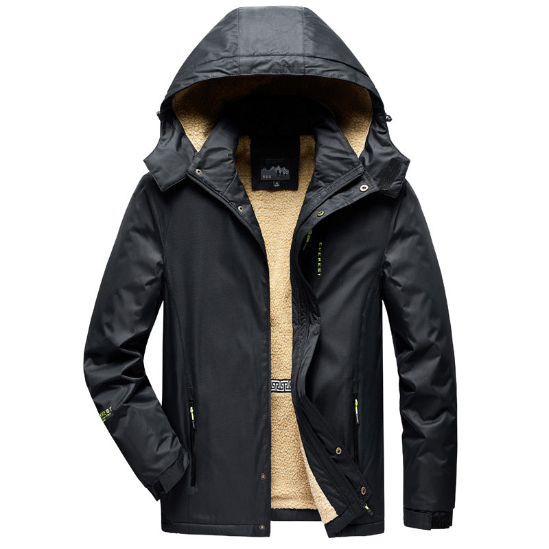 Herren Winterjacke Warm Fleecefutter Praktisch