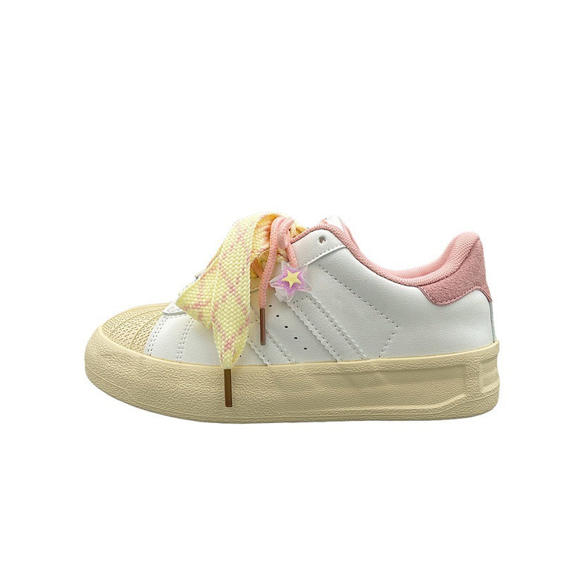 Damen Sneaker Bequem Florale Schnürsenkel
