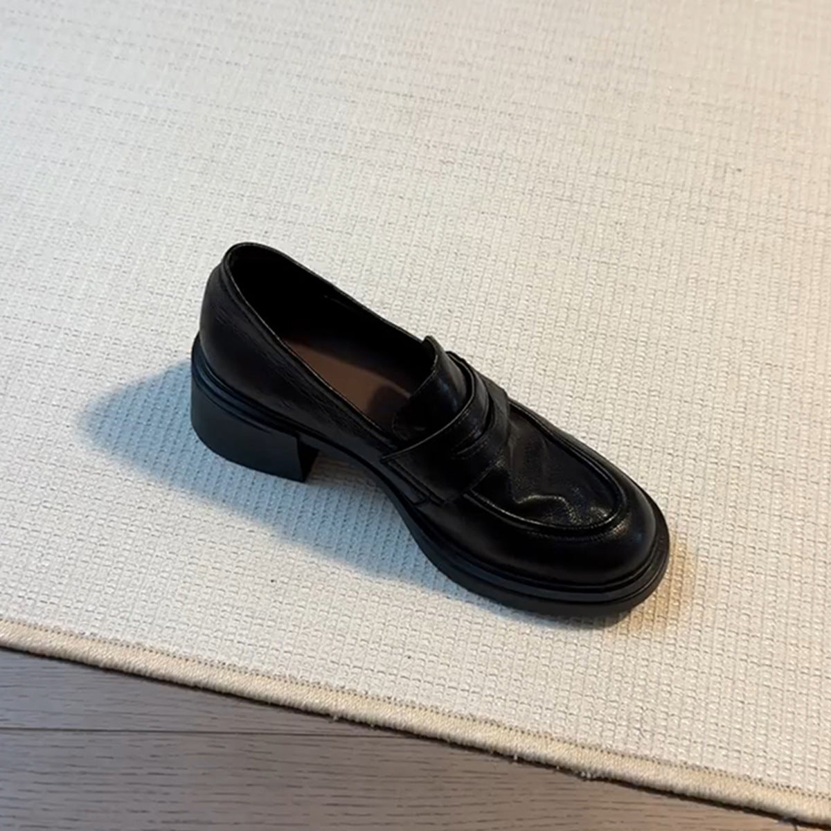 Damen Loafers Moderner Blockabsatz Elegante Schuhe