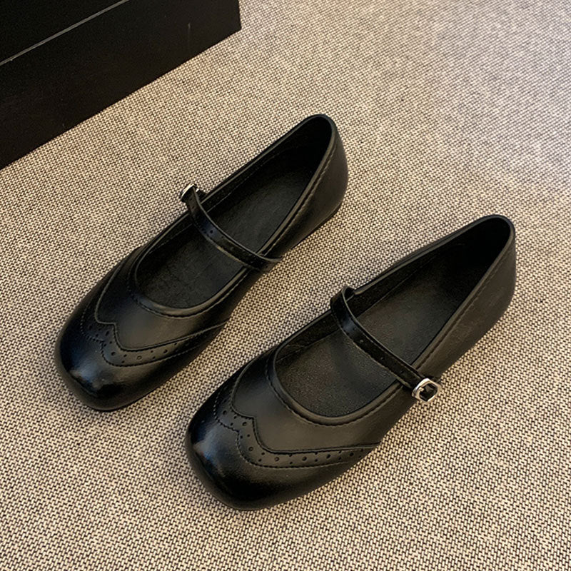 Damen Ballerinas Elegante Riemchen Schuhe Mode