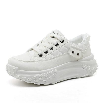 Damen Plateau Sneaker Hoch mit Weichem Innenfutter und Dämpfender Sohle